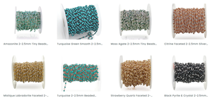 4-6 MM Chrysoprase Et Perle Collier Chaîne En Laiton Plaqué Or 24k Bijoux Trouver Charms Bracelets Wire Wrap Wholesale Gemstones - Product Image 5