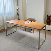 Nouveau bureau en bois de frêne massif, bureau minimaliste pour la maison, bureau d'étude, bureau d'ordinateur, table longue, établi