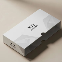 Boîte cadeau en carton avec logo imprimé XJY, avec manchon d'emballage