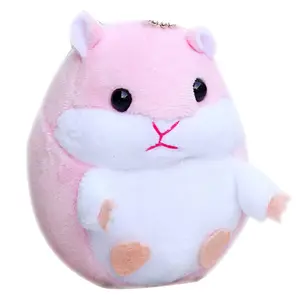 Fabricant de jouets en peluche hamster poupée porte-clés design pendentif animal en peluche échantillon gratuit jouets promotionnels en peluche