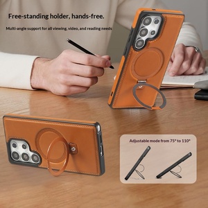 Funda Protectora para Teléfono <span class=keywords><strong>Samsung</strong></span>, Funda de Cuero, Funda Magnética de Imitación de Cuero para Teléfono S26 UltraS26 Plus24/<span class=keywords><strong>23</strong></span>/22/21, Succión Magnética - Product Image 3