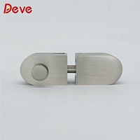 Serrure de porte coulissante centrale encastrée en alliage de zinc étanche pour intérieur, WC, salle de bain, porte en verre, modèle Deve Round sans clé