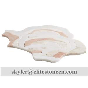 กระเบื้องโมเสคหินอ่อนขัดเงาสีชมพูไอริสโรซ่าออนิกซ์ สำหรับตกแต่งผนังห้องน้ำสไตล์โมเดิร์นในวิลล่า - Product Image 2