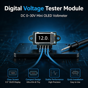 Mini voltmètre numérique DC 0-30V, affichage OLED <span class=keywords><strong>de</strong></span> 0.5 pouces, compteur <span class=keywords><strong>de</strong></span> <span class=keywords><strong>tension</strong></span> ultra fin, pour moniteur <span class=keywords><strong>de</strong></span> batterie <span class=keywords><strong>de</strong></span> voiture DIY - Product Image 4