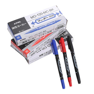 10 pièces Stylo marqueur à pointe fine imperméable à double tête de haute qualité Stylo marqueur permanent en plastique de qualité supérieure Encre permanente Stylo marqueur de traçage de <span class=keywords><strong>tatouage</strong></span> - Product Image 6
