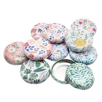 Mini boîte en fer pour parfum, petite boîte ronde en fer blanc, rouge à lèvres fait à la main, cire ronde menthe, boîte en fer blanc, nouvelle collection