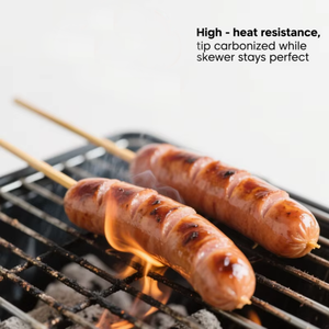 Brochettes en bambou durables à <span class=keywords><strong>pointe</strong></span> ronde de 8 pouces, 2,5 mm de diamètre, de qualité alimentaire, pour grillades en extérieur - Product Image 6