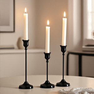 European-Style Electroplated Candlestick Metal Decorative Item for Western Dining Wedding Candleholder - Product Image 3