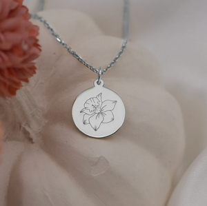 Vendita calda collana pendente con narciso in oro 18k realizzata a mano gioielli di fiori di primavera regalo perfetto simbolo di nuovi inizi - Product Image 4