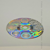 Autocollant holographique 3D brillant en PET argenté, grand logo, étiquette en vinyle imperméable, impression personnalisée, décalcomanie pour usage artisanal, résistant à l'huile