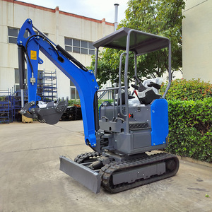 Mini-excavatrice de 2 tonnes, type chenilles, pour travaux de terrassement, couleur bleue - Product Image 3