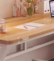Bureau d'ordinateur en bois à double poste, simple, pour étudiant, petit appartement, chambre, table de jeu électronique, poste de travail