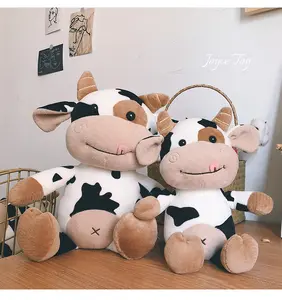 25cm Wholesale Calf Hubby cute cow plush doll scissors machine claw machine Stuffed Soft Plush Toys
