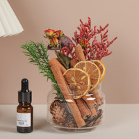 Nouvelle arrivée Aroma Sachets Set Pot-pourri Fleurs sèches Bouteille en verre DIY Set Décoration intérieure Fleur pour la Saint-Valentin