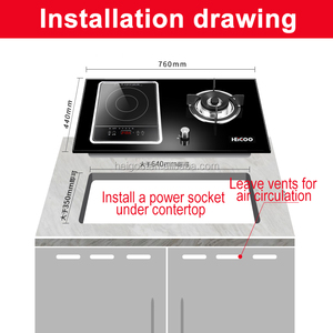 2 fours à gaz en verre, cuiseur hybride en céramique à <span class=keywords><strong>Induction</strong></span> infrarouge, <span class=keywords><strong>plaque</strong></span> <span class=keywords><strong>de</strong></span> cuisson, 2 - Product Image 4