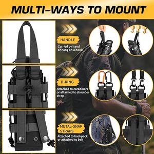 Adjustable Elastic <b>Water</b> <b>Bottle</b> <b>Holder</b> Multimount Molle <b>Bottle</b> Pouch Fits 16-40oz <b>Bottle</b> for Outdoor Hiking Camping Backpack - Product Image 4