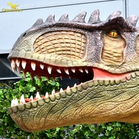 Grand modèle de tête de dinosaure t-rex, mannequin du parc, taille de vie, robot animation, dinosaure jouets robotique