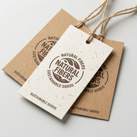 Etiquetas Colgantes Personalizadas de Lujo para Ropa, Impermeables y Holográficas, con Estampado en Lámina Dorada, Etiquetas de Cartón Premium para Prendas de Vestir