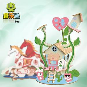 Puzzles 3D en bois DIY, jouets éducatifs faits à la main pour enfants, éducation préscolaire, best-sellers populaires des marchés de rue, à assembler - Product Image 2