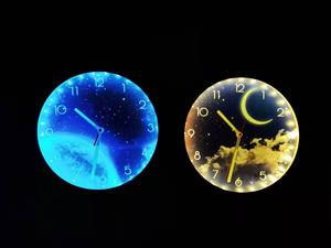 <b>Led</b> Night Light Luminous Wall <b>Clock</b> Glow in the Dark Night Sky for Bedroom Living Room Home Decor Gift - Product Image 4