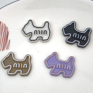 Colorful Plastic Puppy Shaped Alphabet DIY Hair <b>Clips</b> Multifunction Casual Accessory - Product Image 1