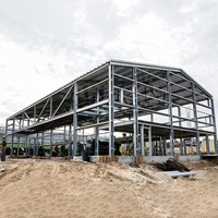 Bâtiment d'entrepôt en structure d'acier galvanisé, hangar de stockage métallique préfabriqué pour usage industriel