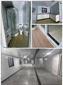 Grande 40ft可動折りたたみ式ポータブルプレハブ住宅拡張可能コンテナハウスオフィス用寝室屋外用トイレ付き