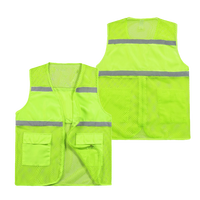 Gilet réfléchissant pour agent d'assainissement, vêtement de sécurité respirant pour la construction, vêtement fluorescent pour les chemins de fer
