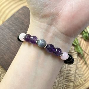 Pulsera de Piedra Natural con Cuentas de Vidrio Coloridas, Bienestar Holístico, Embalaje Seguro para Exportación, Descuento al por Mayor para Mayoristas - Product Image 1
