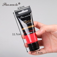 Peinture acrylique professionnelle Panwenbo, 6 couleurs, 45 ml, peinture acrylique fluorescente métallisée, ensemble de peinture acrylique, couleur acrylique pour l'art