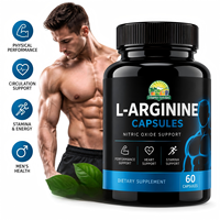 Capsules de L-Arginine à Marque Blanche, Supplément d'Acides Aminés, Soutien à l'Oxyde Nitrique, Capsules Énergisantes 3000 mg, Logo Personnalisé OEM