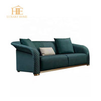 Ensemble de canapés en cuir pour salon, style moderne italien, simple et luxueux, en bois massif, pour villa