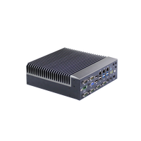 Ordinateur industriel sans ventilateur haute performance Intel Core I7 Boîtier PC 16 Go de RAM 256 Go de SSD 3 LAN 6 COM 8 USB Win 10 Linux