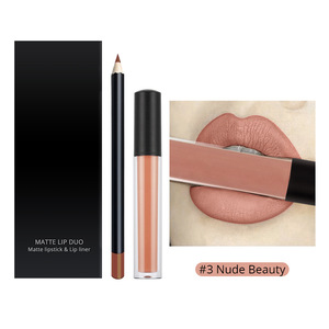 MLM Wholesale Mineral <b>Lipstick</b> Set <b>Custom</b> Logo Long Lasting Vegan Private Label Matte Liquid <b>Lipstick</b> with Lipliner - Product Image 4