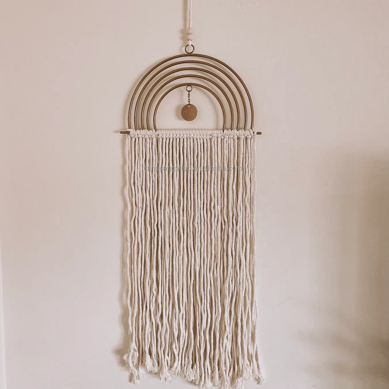 Cabide de parede boho macrame