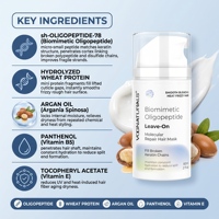 Masque Capillaire Réparateur Moléculaire Sans Rinçage Breveté – Réparation Durable Cheveux Secs/Frisés/Abîmés – Répare les Dommages en 4 Minutes – Convient aux Cheveux Teints ou Traités à la Chaleur