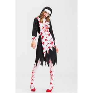 Disfraces <span class=keywords><strong>de</strong></span> Halloween para adultos, vestido <span class=keywords><strong>de</strong></span> Cosplay para mujeres, disfraces <span class=keywords><strong>de</strong></span> monja sangrienta Zombies - Product Image 6