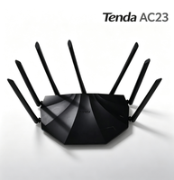 Routeur WiFi Gigabit double bande Tenda AC23 AC2100, 7 antennes 6dBi, DC12V 1.5A, 4x4 MU-MIMO, firmware anglais global, routeur sans fil