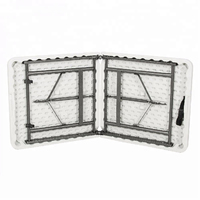 Table de pique-nique pliable de style moderne, meubles de camp à manger en plein air pour banquet, cadre en aluminium, plastique pour pique-nique et camping
