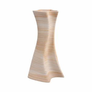 Vaso in porcellana testurizzata con silhouette fluida per un tocco decorativo nel soggiorno - Product Image 4