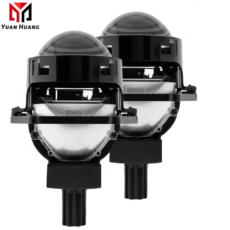 E24 3 นิ้วหมอกโคมไฟเลนส์ LED ไฟหน้ารถ 12V Bi LED โปรเจคเตอร์หลอดไฟสําหรับรถยนต์ D2S D2H H11 LED ไฟหน้า