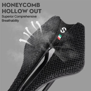 TOSEEK PRO143C Impresión 3D Urltra-Light Asiento de ciclismo MTB Cojín de <span class=keywords><strong>bicicleta</strong></span> de carretera Fabricante Sillín de <span class=keywords><strong>bicicleta</strong></span> de carbono - Product Image 4