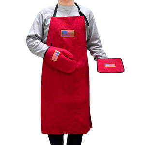 Juego de Delantal y Guantes de Horno Personalizables, 100% Poliéster y Algodón, Resistentes, para Barbacoa - Product Image 1