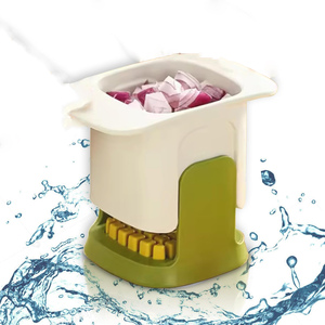 Hachoir à légumes 2-en-1 Coupe-légumes manuel en acier inoxydable Mandoline Trancheuse - Product Image 1