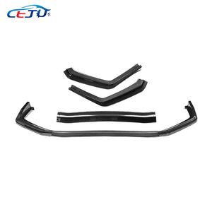 Negro ABS Carbon Look CS Style Car Parachoques delantero Spoiler Lip Splitter para Subaru Impreza WRX STI S207 S208 S209 Sedan 2015-2021 - Product Image 2