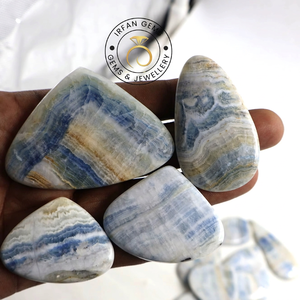 Cabujón de scheolita azul natural, piedra preciosa de scheolita pulida, precio al por mayor, calidad superior para la fabricación de joyas - Product Image 2