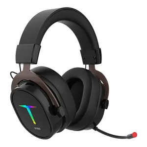 SAMA OEM Best Dual Mode Noise Canceling Gaming Headphones Over Ear Stereo USB Wireless RGB Headphones Gaming Headset