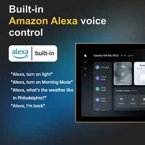2025 altın güvenlik TPA08 Tuya 8 inç dokunmatik ekran akıllı ev paneli dahili IR Blaster ve Alexa ses kontrolü ile 2W hoparlör - Product Image 2