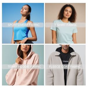 Super Cool Feeling 5*3 FDY Tissu de pull tricoté côtelé 200GSM 165CM Maillot uni extensible respirant pour vêtements décontractés Stock - Product Image 4