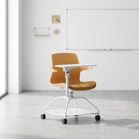 Chaise de direction moderne pliable avec tablette d'écriture pour salles de conférence et formations scolaires